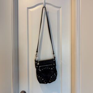 Kathy Van Zeeland Black Studded Crossbody Bag